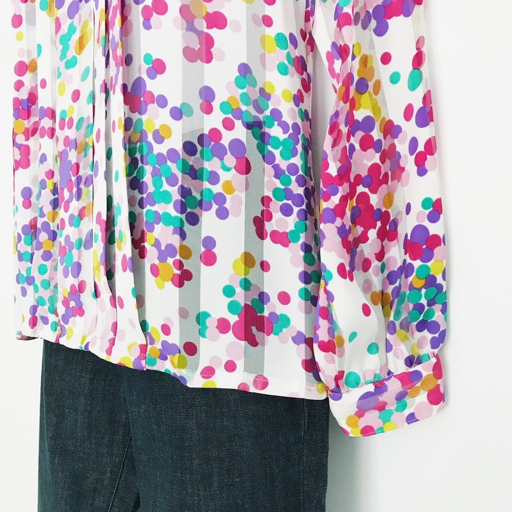 Nicola Vintage Polka Dot Blouse - Picture 3 of 8